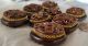 A6 Set Of 8 Vintage Plastic Buttons W/ Gold Chain Brown & Gold Paste Candies Buttons photo 2