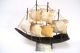 Vintage Ox Horn Carved Sailing Ship Sculpture Italy Mid Century 6 Sails Folk Art Model Ships photo 7