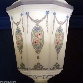 {{ Splendid }} Vintage 30 ' S 40 ' S Glass Ceiling Light Lamp Fixture photo