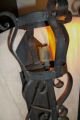 Vtg 1920 - 1940 Sconces Black Iron Lamps Spanish Mission Gothic Hand Made Mexico Chandeliers, Fixtures, Sconces photo 1