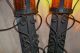 Vtg 1920 - 1940 Sconces Black Iron Lamps Spanish Mission Gothic Hand Made Mexico Chandeliers, Fixtures, Sconces photo 3