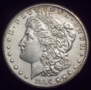 1884 S Morgan Dollar Silver Key Date Coin High Grade Authentic Au Detailing Coin photo