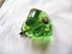 Vintage Depression Glass Green Drawer Pull Knob Color1 - 3/8 
