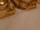 Antique Complete Set Victorian Diamond Brass Candlesticks Queen Victoria Jubilee Metalware photo 6