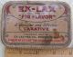 Vintage Exlax Fig Flavor Laxative Tin Brooklyn Ny - Good For 35 Cents Other photo 1