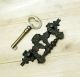 Set Antique Key Lock And Skeleton Key With Bat Night Creature Mouth Key Hole Locks & Keys photo 5