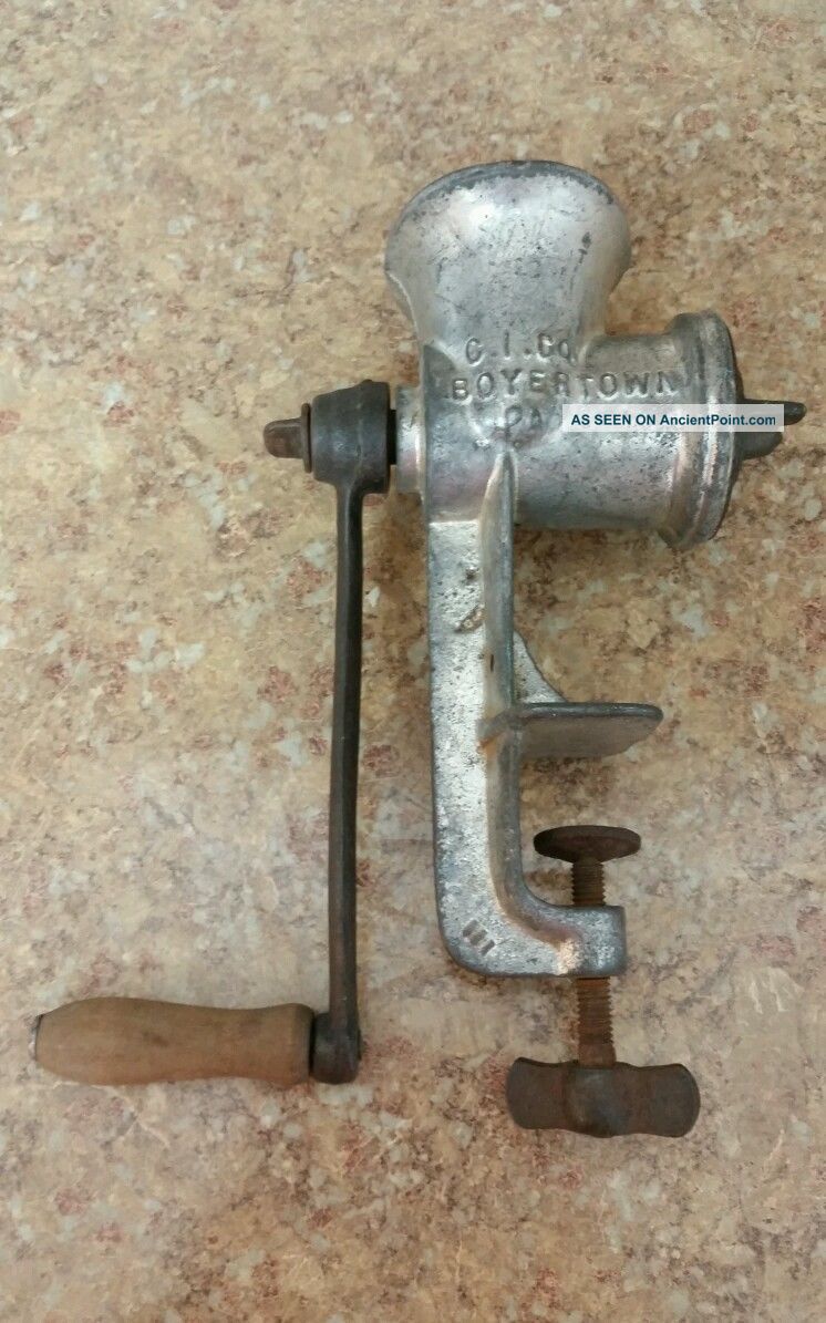 Vintage Meat Grinder 10 Made Usa Sausage Meat Chopper Cast Iron Very Rare Meat Grinders photo