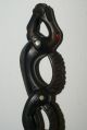 Rare Oceanic Art Details Lacy Dragon Snake Twirl Carving Ebony Totem Effigy 1a30 Pacific Islands & Oceania photo 9