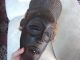 Estate Vintage African Face Mask Wood Straw Africa Tchokwe ? Congo ? Twine Masks photo 9
