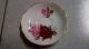 English Bone China Set Cup & Saucer Pink & Red Rose Accented W/gold Trimming Cups & Saucers photo 1