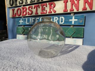 4+1/2 Inch Tall Northwest Glass Company Glass Float Ball 1 Mark (1087) photo