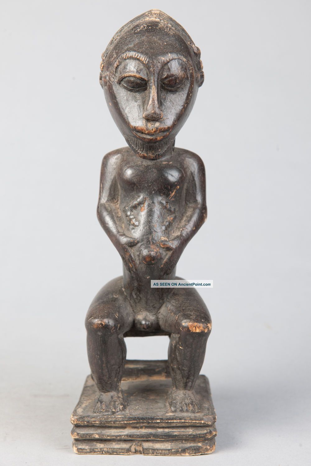 Baule Seated Male Ancestor Figure,  Ivory Coast,  African Tribal Arts,  Figures African photo