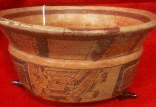 Inca Treasures Ltd Mayan Terracota Vessel Bowl Trichome Artifact Art Icons Coa photo