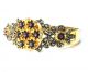 Rosecut Diamond & Natural Ruby Gold Plated Antique Look Turkish Jewelry Bracelet Islamic photo 3
