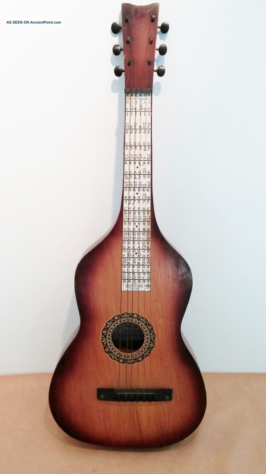 Unique Rare Antique / Vtg Marxochime Colony Hawaiiphone Wooden Acoustic Guitar String photo