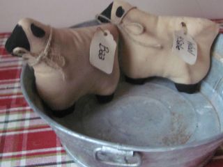 Primitive Bowl Fillers,  Tea Stained Sheep Set Of 2 photo