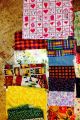 Large Primitive Fabric Of Pieces/scraps (floral,  Ladybugs,  Valentines,  Etc. ) Primitives photo 3