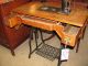 Antique Peddle Sewing Machine With Oak Table Sewing Machines photo 5