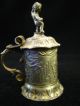 Miniature Silver Tankard With Overhanging Hinged Lid,  Cherub Finial Cups & Goblets photo 1