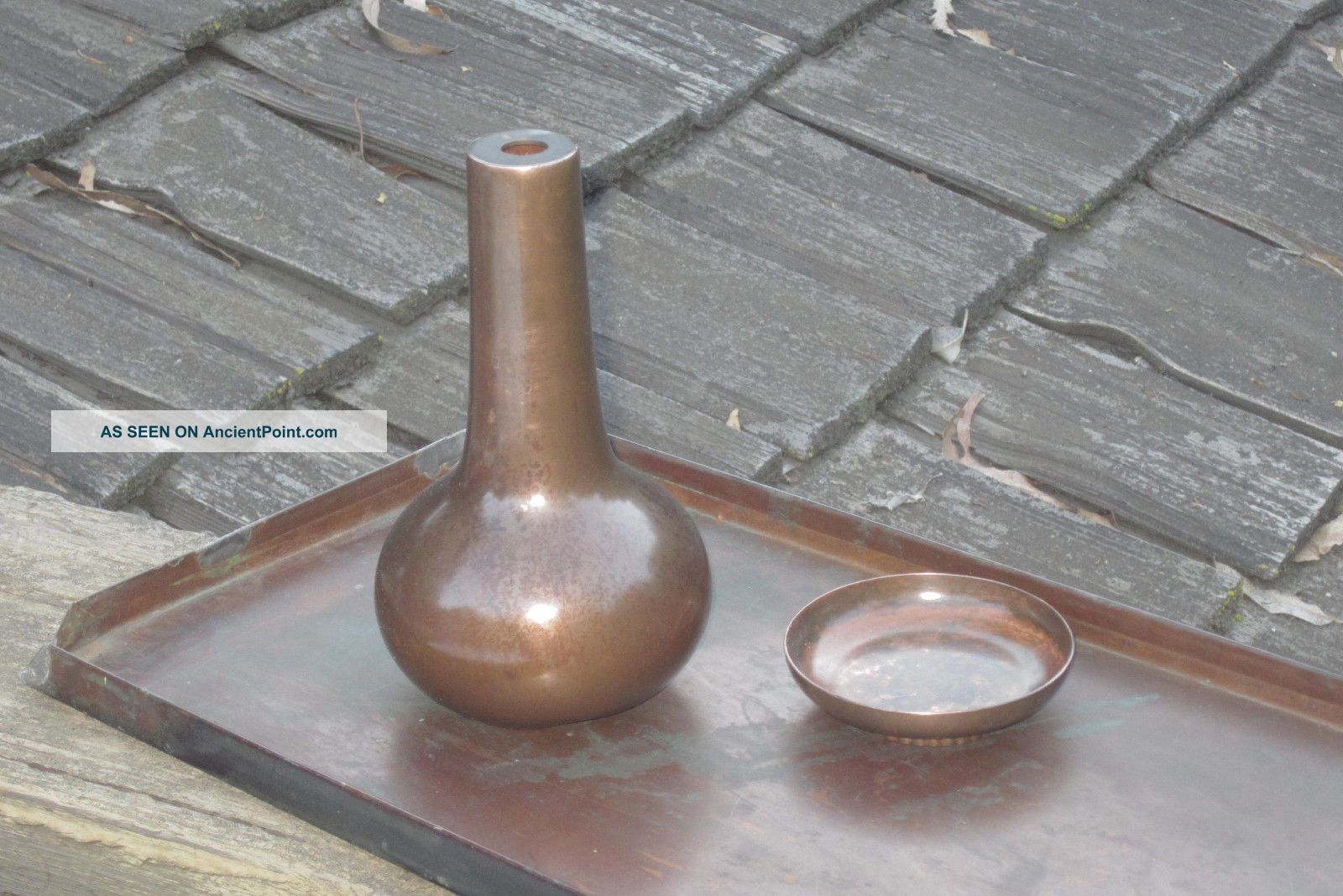 Arts & Craft Copper Green & Green Pasadena Copper Plant Or Trunk Liner Arts & Crafts Movement photo