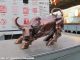Chinese Red Bronze Carve Wall Street Wealth Bull Ox Lucky Feng Shui Statue Reproductions photo 1