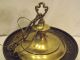 20 ' S Brass Pan Fixture Chandelier With Three Sockets & Covers For Glass Shades Chandeliers, Fixtures, Sconces photo 5