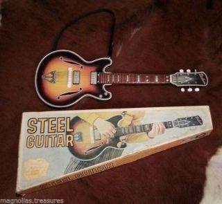 Vntg Sear ' S Deluxe Steel Guitar With Box Made By T.  N Japan For Sear ' S photo