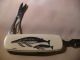 Scrimshaw Resin Letter Opener Knife 2 Sided S/ Ship - Whale Tail - Humpbacks Scrimshaws photo 3