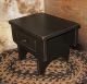 Wood Table Riser/footstool Drawer Box 4 Spice/salt/candle/sewing Cupboard Black Primitives photo 2