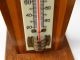 Vintage - Art Deco - Stylish Mahogany & Maple Desk Thermometer - Circa 1930 ' S Other photo 1