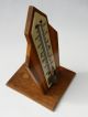 Vintage - Art Deco - Stylish Mahogany & Maple Desk Thermometer - Circa 1930 ' S Other photo 4