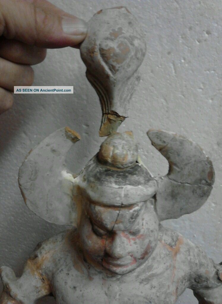 Large Ancient Chinese Tang Dynasty Lokapala Statue Figure - 618 - 906 Ad Far Eastern photo