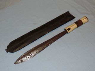 Rare Unique Black Sheath African Masai (maasai; Masaai) Dagger From Kenya Africa photo