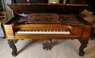 Gorgeous Antique Horace Waters Square Grand Piano - Functional photo