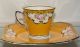 Unusual Antique Duchess China Yellow Espresso Art Deco Cup & Saucer Cups & Saucers photo 1