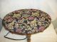 Vintage Heated Foot Stool With Needle Point Flowered Covering 1950 ' S 1900-1950 photo 4