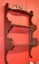 Solid Mahogany Vintage Scalloped Wall Shelf Other photo 2