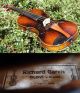 Fine Antique Czech Violin By Richard Gareis,  Oloví U Kraslic.  Full,  Fruity Tone String photo 4