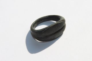 Ancient Roman Bronze Marriage Finger Ring 1st Century Ad photo