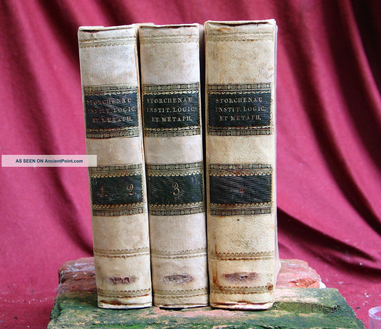 3 Antique Books Logic Et Metaph,  4 Volumes,  Napels 1816 Italy.  Psychology Other photo