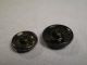 Old Czech Buttons - 2 W/ Rhinestones In Black Glass & Goldstone / Nv 122 Buttons photo 3