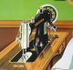 1920 Antique German Sewing Machine Gritzner Lithography Poster 27x18 Sewing Machines photo 2