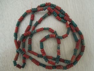 Archaeologist Ancient Egyptian Faience Authentic Mummy Beads Jewelry Necklace Bc photo