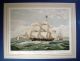 British 19th Century Maritime Engraving Samuel Enderby Whaling Ship Aquatint ' 35 Folk Art photo 1