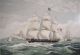 British 19th Century Maritime Engraving Samuel Enderby Whaling Ship Aquatint ' 35 Folk Art photo 2