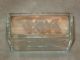 Antique/vintage Decorative Glass Jewelry Box,  Etched Flowers Top,  Sides,  3 