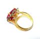 Rose Cut Diamond & Natural Ruby Gold Plated Antique Look Jewelry Ring Size 7 Islamic photo 4