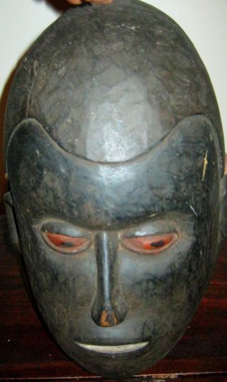 African Tribal Mask Eastern Nigerian Janus Ceremonial Wood Helmet Idoma Or Ekoi photo