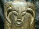Antique Huge,  Carved Wood African Tribal Horned Mask Sculpture Statue 38 