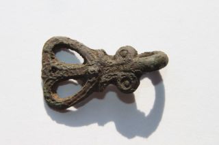 Ornate Late Saxon Early Medieval Period Belt Hook 11/13th Century Ad photo